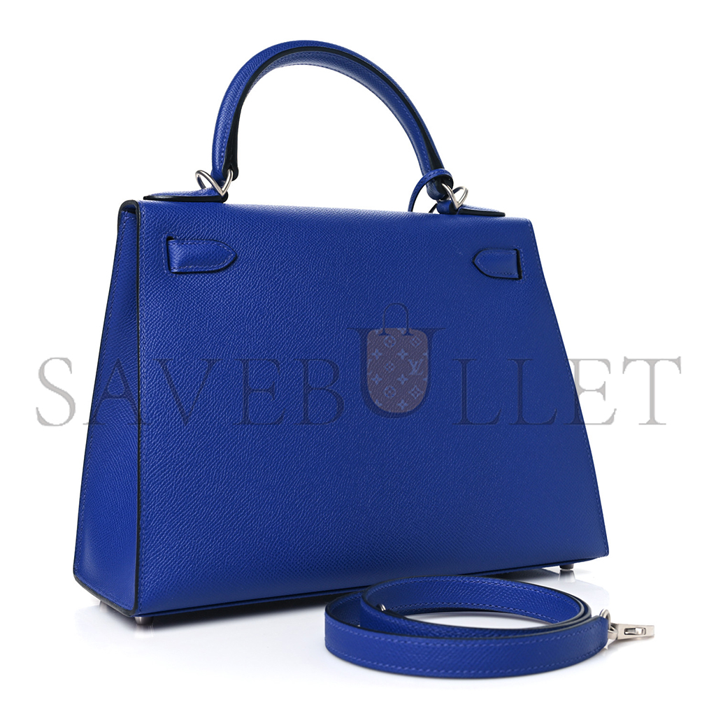 HERMÈS EPSOM KELLY SELLIER 28 BLEU ELECTRIQUE (28*22*10cm) 